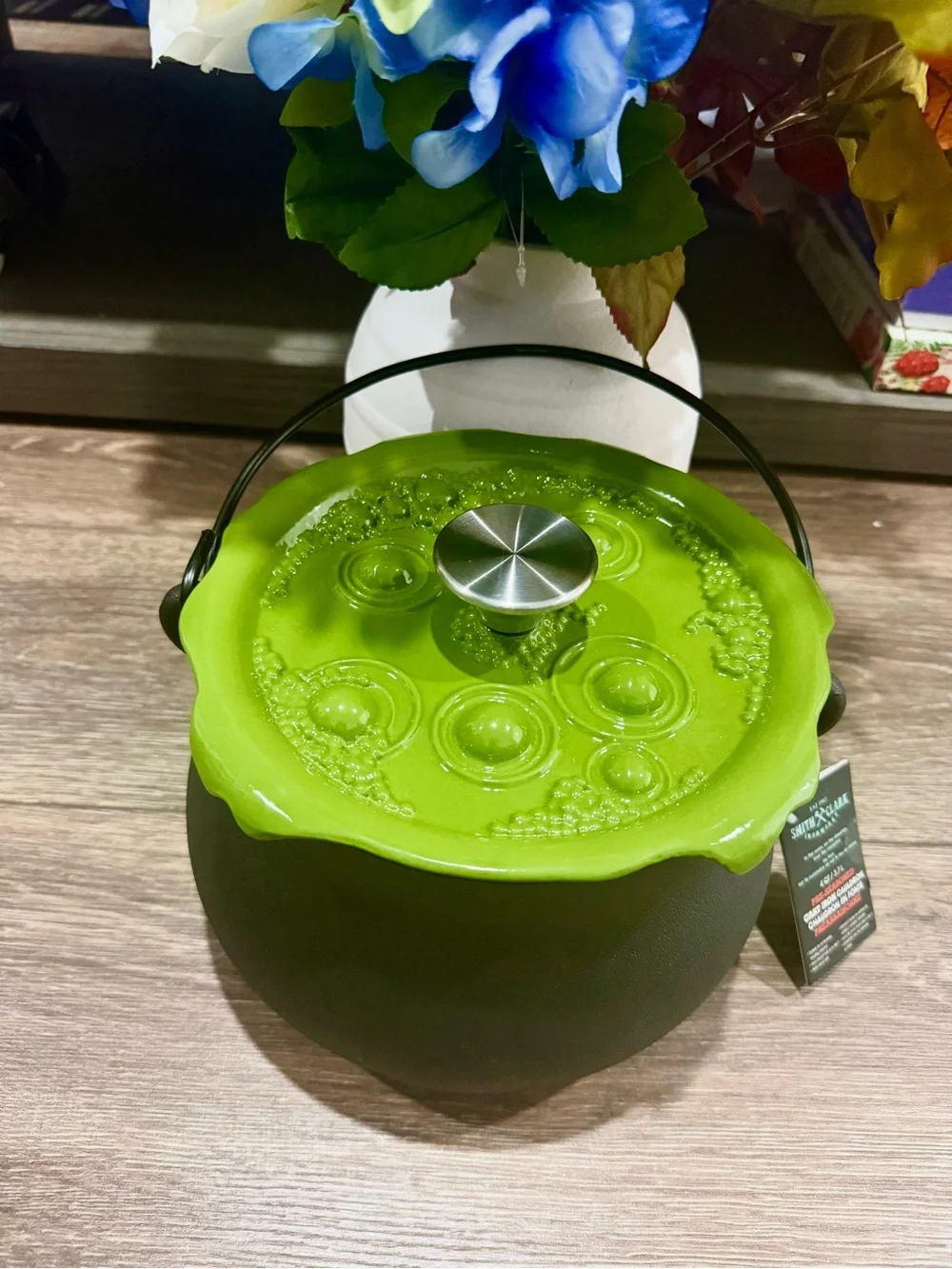 Smith & Clark Green Cast Iron Cauldron- VIRAL NWT